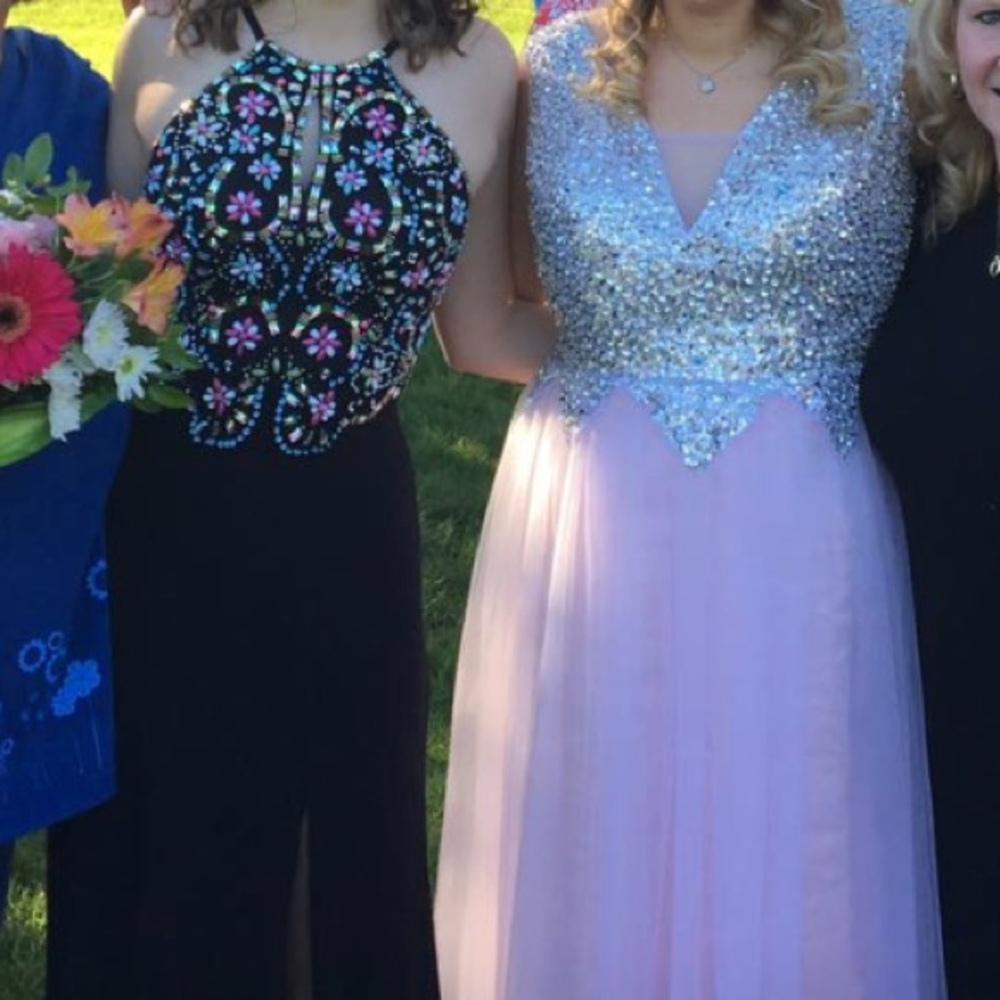 Blondie Nites Black Colorful Beaded Prom Dress✨ - Picture 3 of 6